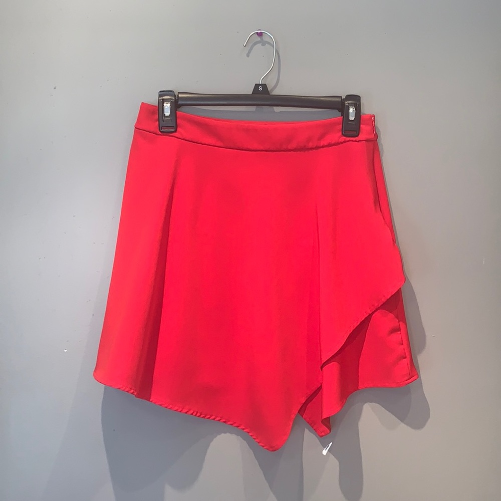 Express Asymmetrical Red Skirt